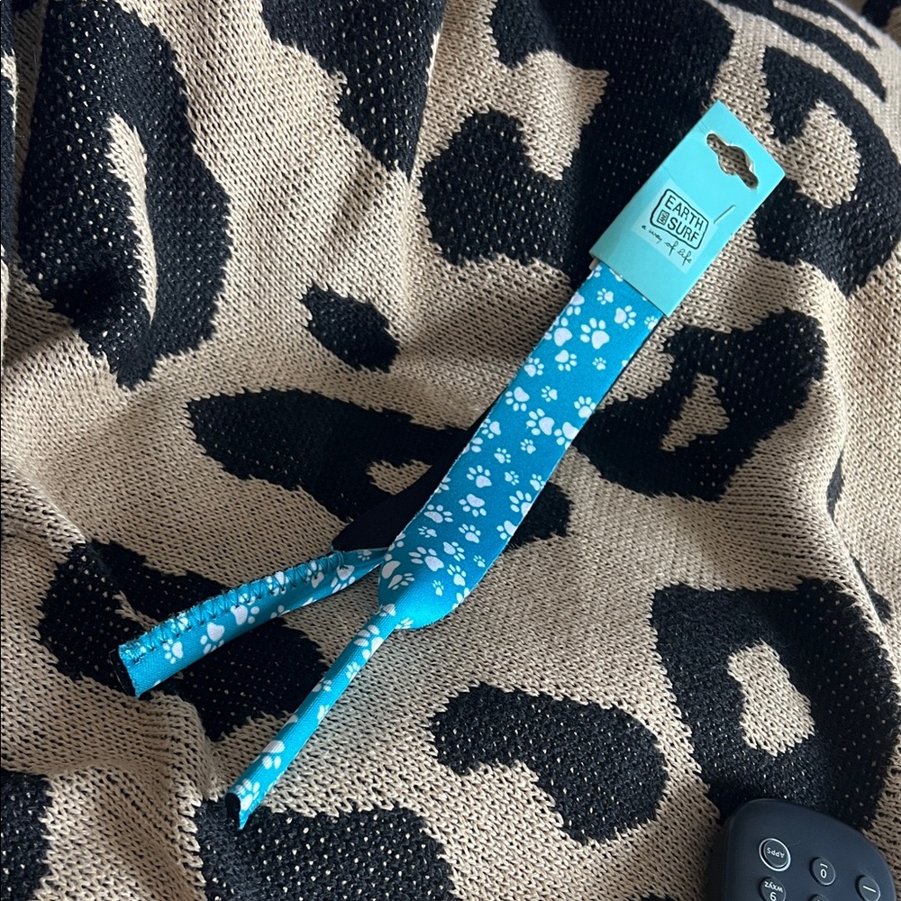 Teal Paw Print sunglasses strap